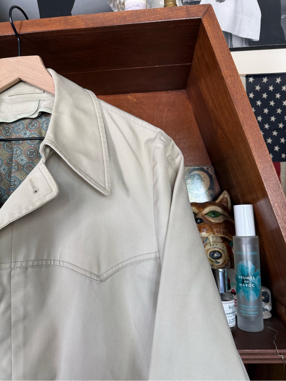 London Fog - Vintage Western Yoke Khaki Trench Coat - Men’s 42R 42